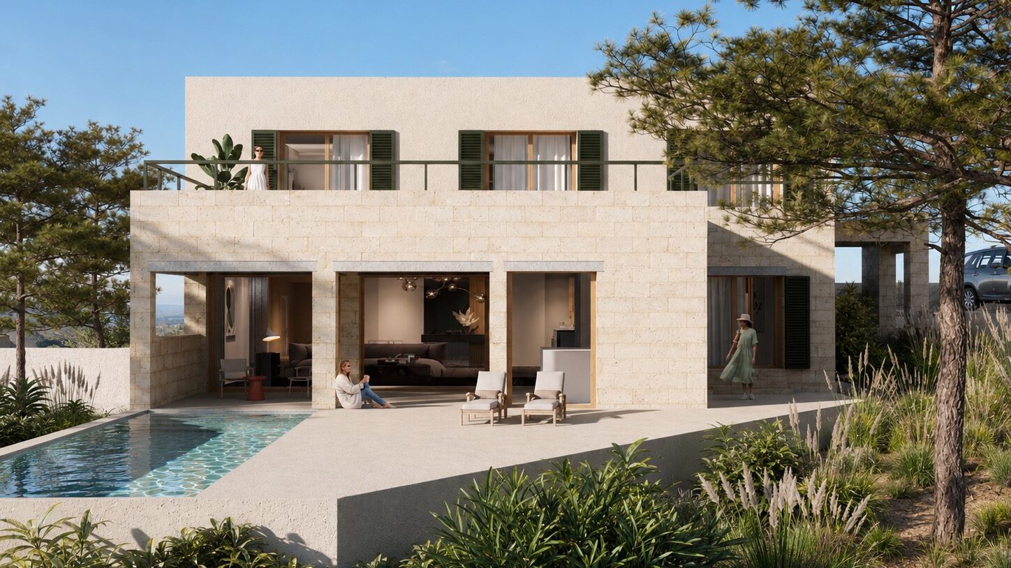 Villa Fondo 13: villa project with infinity pool and sea views in Mallorca
