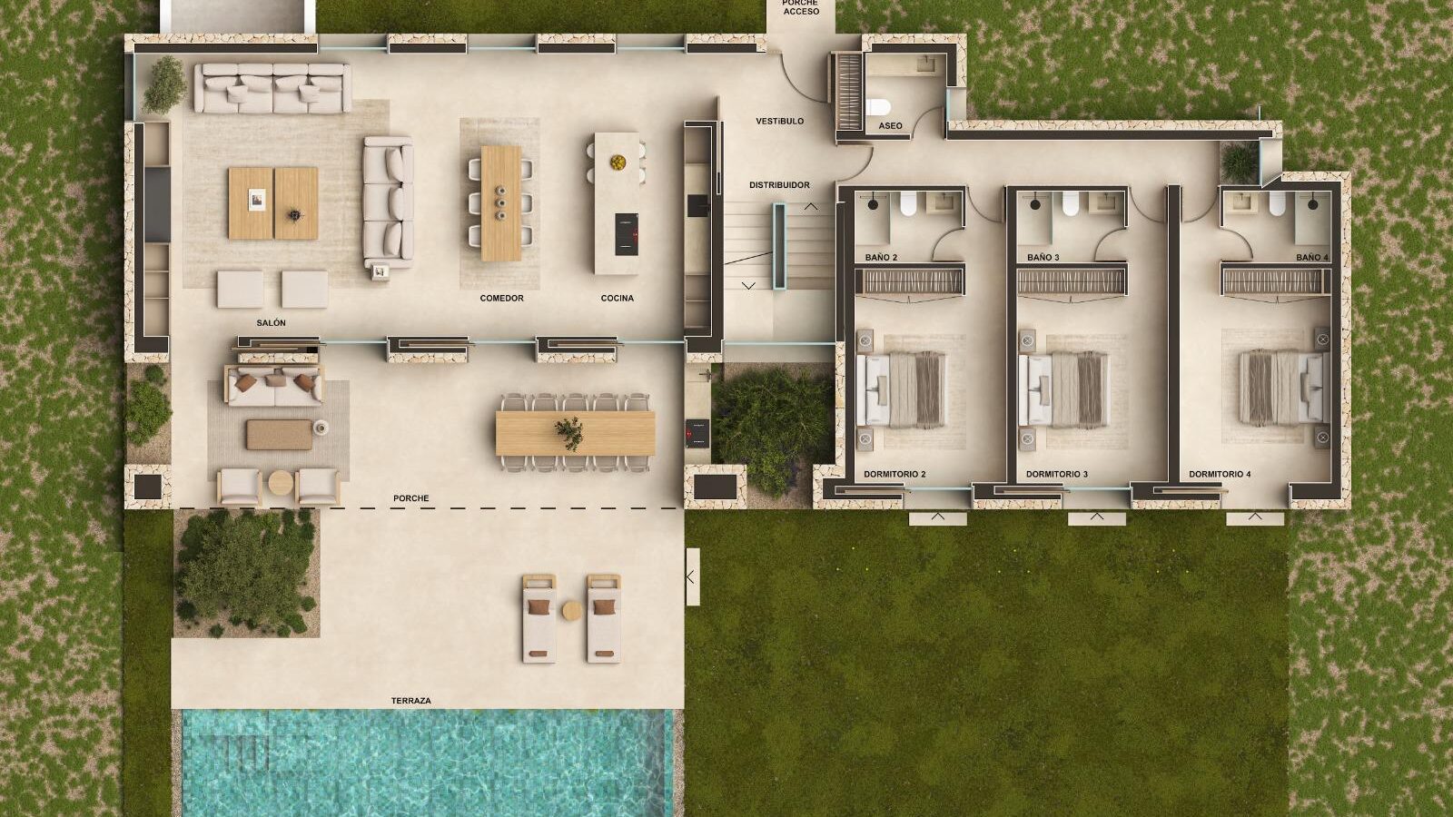 Ground floor plan of the Can Melis project